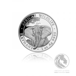 Moneda argint Elefant Somalia 31 grame