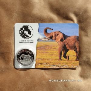 card cadou elefant moneda argint somalia