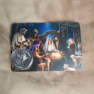 card cadou nașterea domnului moneda argint