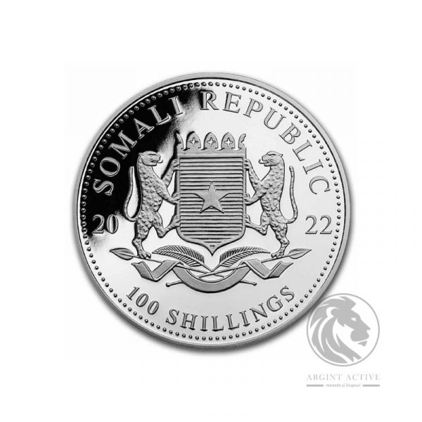 moneda argint leopard Somalia 2022
