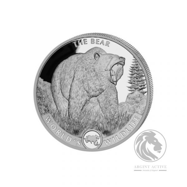 moneda argint ursul Congo