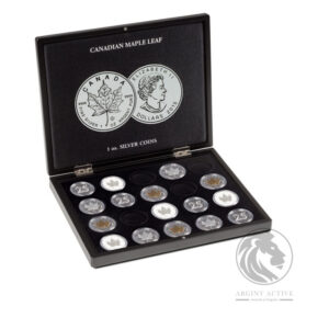 cutie eleganta 20 monede argint