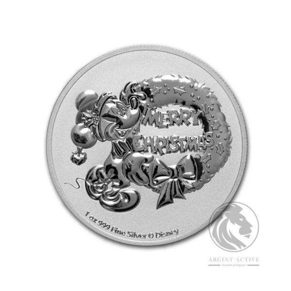 monede argint Mickey mouse Crăciun