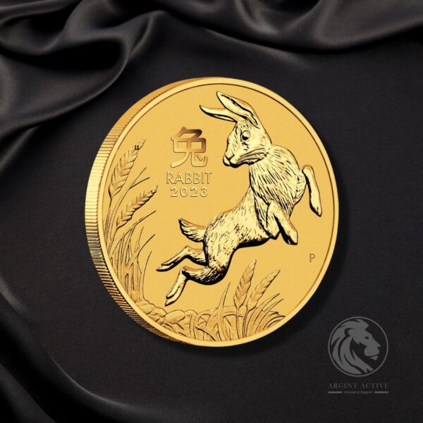 moneda aur anul iepurelui 2023 Port Mint 1,55 grame