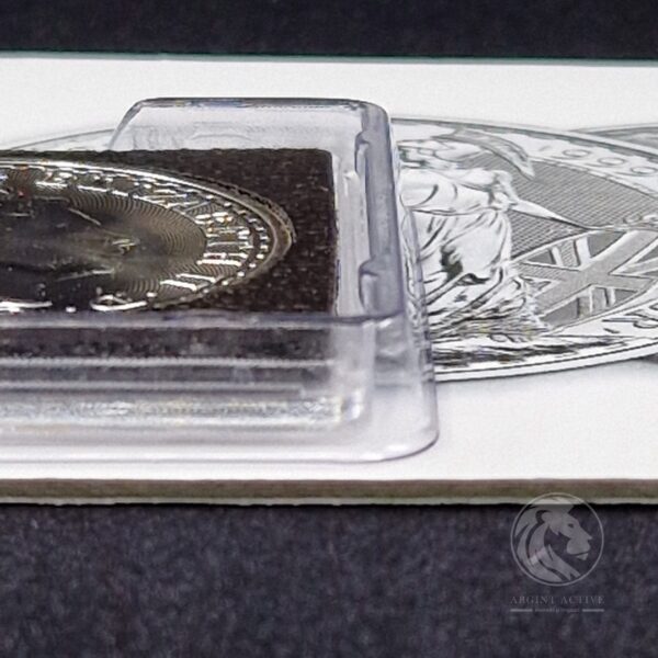 Moneda argint Britannia 2023 Regina Elisabeta capsula impotriva oxidarii
