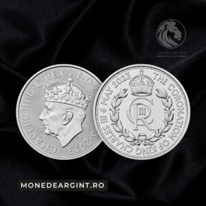 moneda argint încoronarea majestății sale Charles III 2023