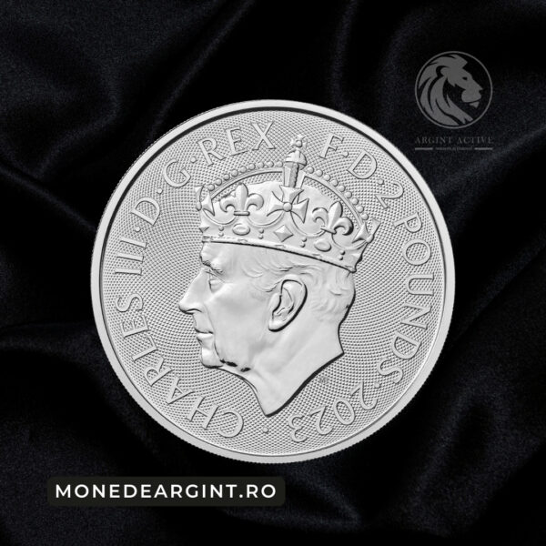 moneda argint încoronarea majestății sale Charles III 2023